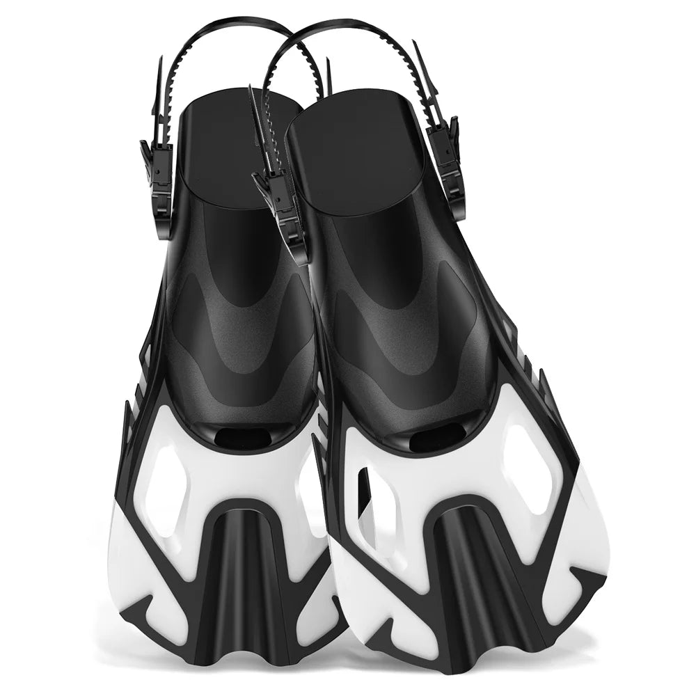 Adjustable Fins for Snorkeling, Diving, Open Heel Swimming Flippers