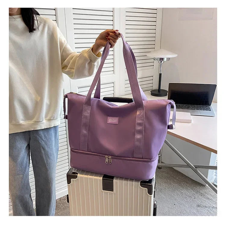 Large Capacity Sport Bag, with Dry / Wet Separation, Shoulder Bag for Fitness, Gym, Outdoor, Travel