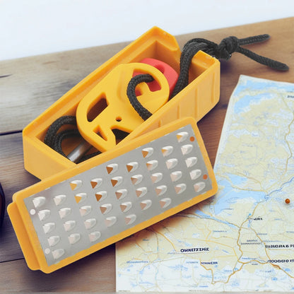 Tinder Maker with Fire Starter Tinder Making Tool Portable Stainless Steel Grater Outdoor Survival Tool for Outdoor Use