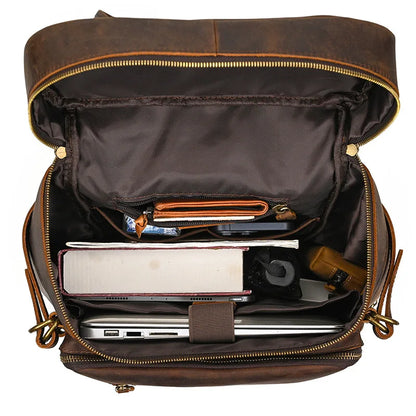 Large Leather Backpack Men Luxury Designer Laptop Bagpack for Man Backpack for School Bag Travel Backpack Bag Men's Daypack