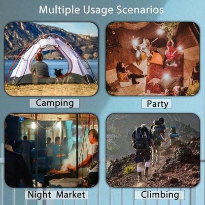 MOSLIGHTING 80W Camping Lantern Portable Flashlights Rechargeable Light IPX65 Waterproof with 4 Modes Dimmable Hanging Tent Lamp