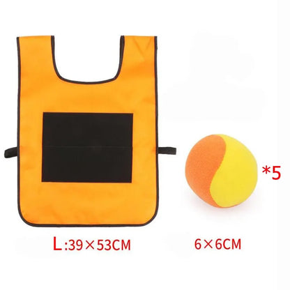 Outdoor Sport Game, Waistcoat With Sticky Ball Throwing, Kids Sport Toy