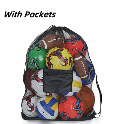Extra Large Drawstring Mesh Bag, Durable Net Storage Bag, for Toys, Balls & Sports Equipment