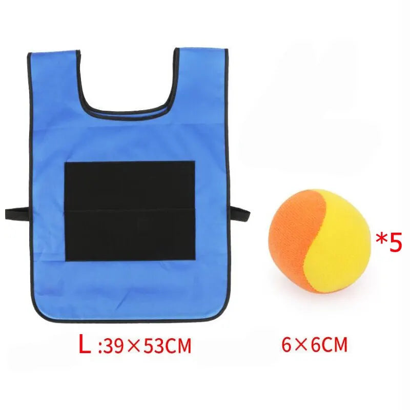 Outdoor Sport Game, Waistcoat With Sticky Ball Throwing, Kids Sport Toy