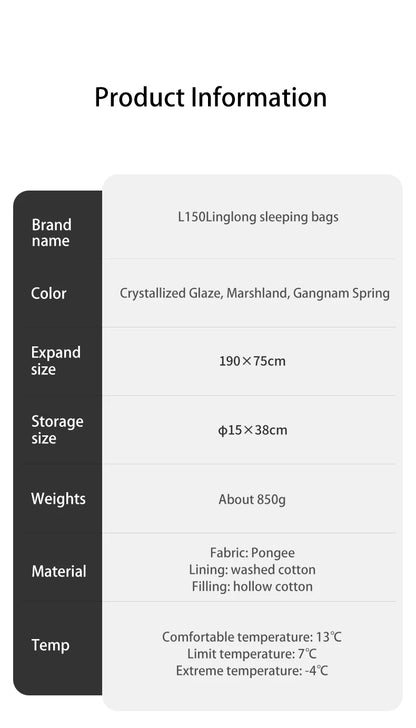 Naturehike L150 3 Season Sleeping Bags Ultralight Machine Washable Summer Sleeping Gear Outdoor Spliceable Camping Sleeping Bag