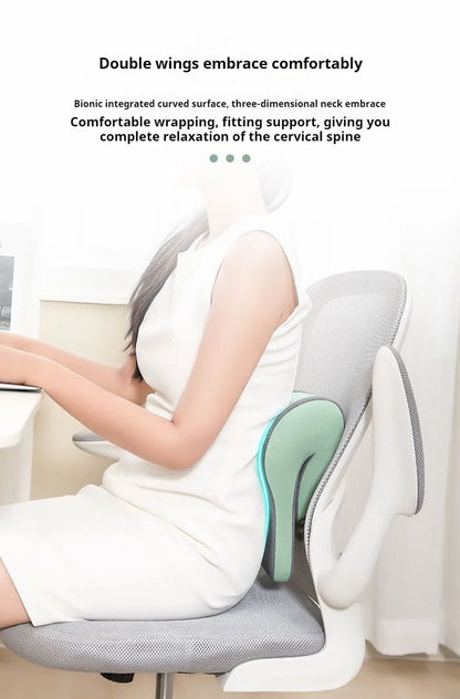 Office Chair Headrest Pillow Head Neck Shoulder Support Cushion Ergonomic Neck Pain Relief Memory Foam Travel Sleeping Pillow