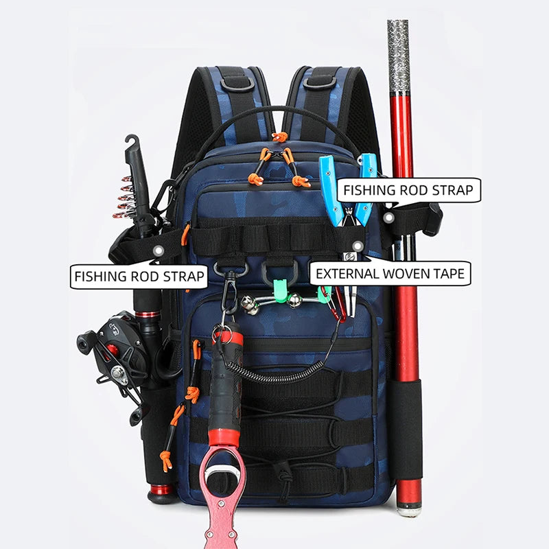 Fishing Tactical Camping Backpack Outdoor Sports Bag Hiking Molle Fish Lure Accessories Tackle Bag for Men Climbing Travel Bag