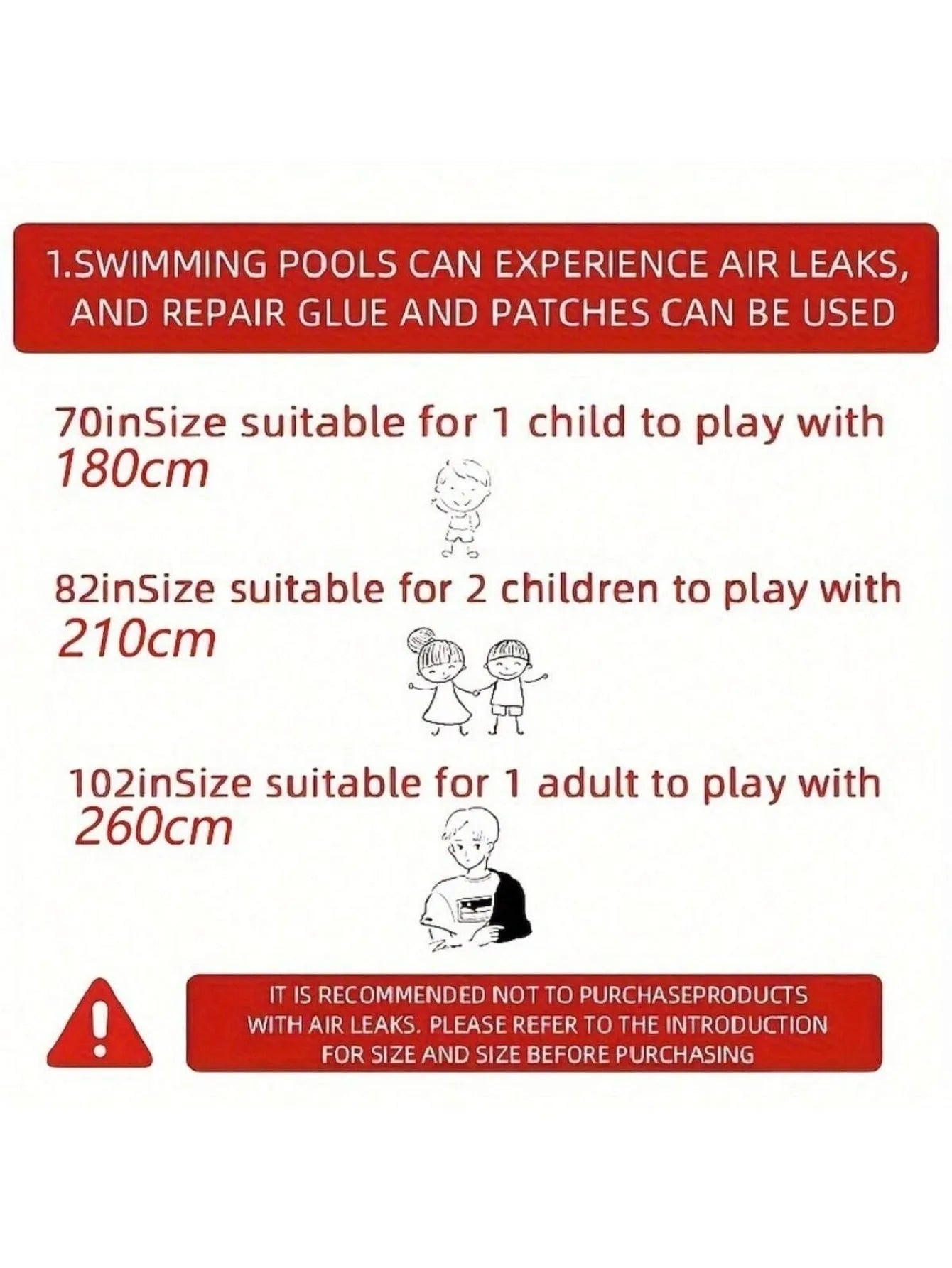 1.8/2.1/2.6/3M Inflatable Swimming Pool, for Children & Adult, PVC Material, Thickened Summer Baby Play Pool