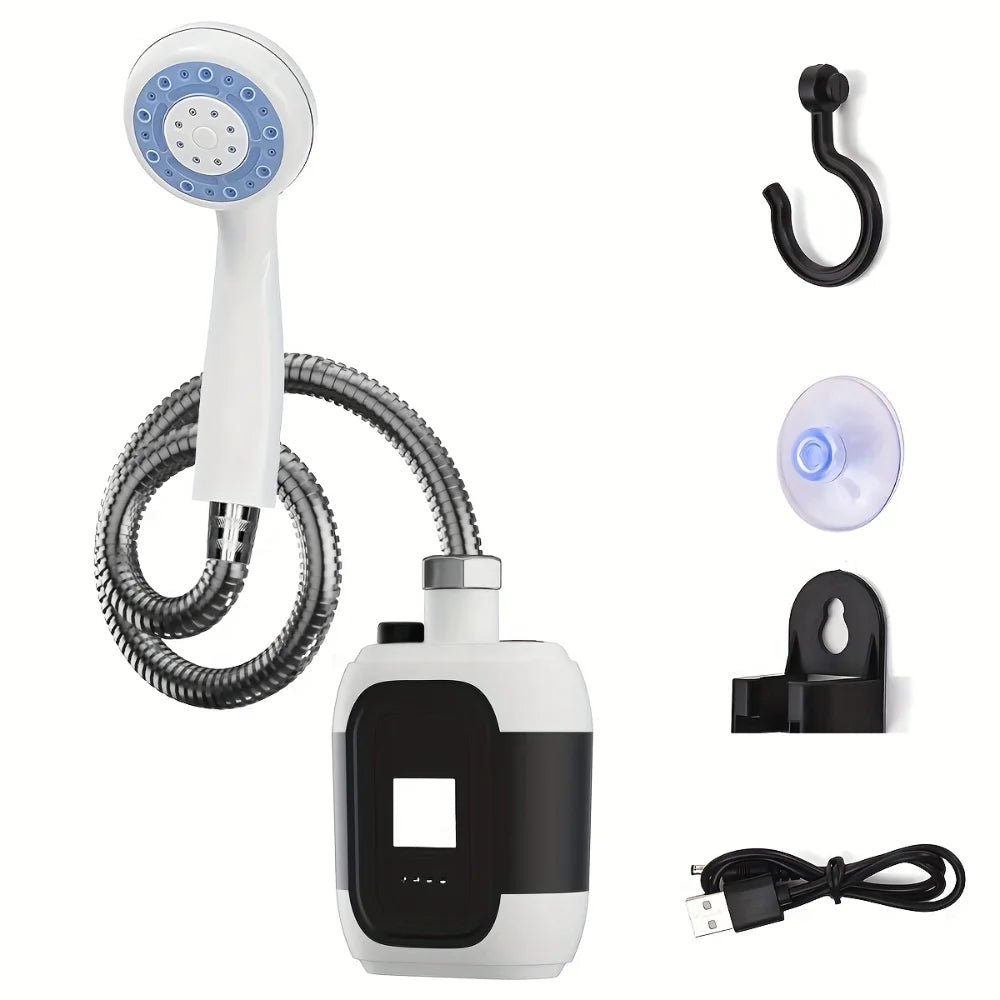 Outdoor Shower Head Rainfall Shower Large Flow Portable Showerhead Shower Mixer Bathroom Accessories For Camping Home Travel New