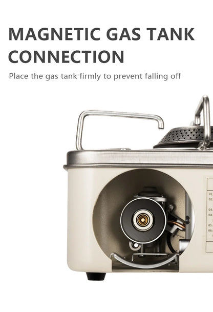 Camping Gas Stove 2800W High Firepower Portable Cassette Furnace Outdoor Gas Burner Picnic Camp