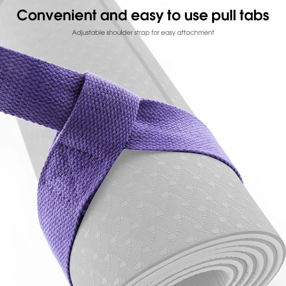 Adjustable Yoga Mat Strap, Shoulder Carry Belt, for Exercise, Stretch, Fitness