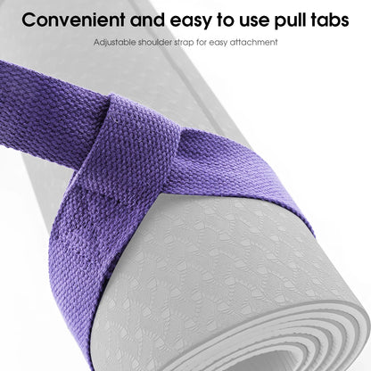 Adjustable Yoga Mat Strap, Shoulder Carry Belt, for Exercise, Stretch, Fitness