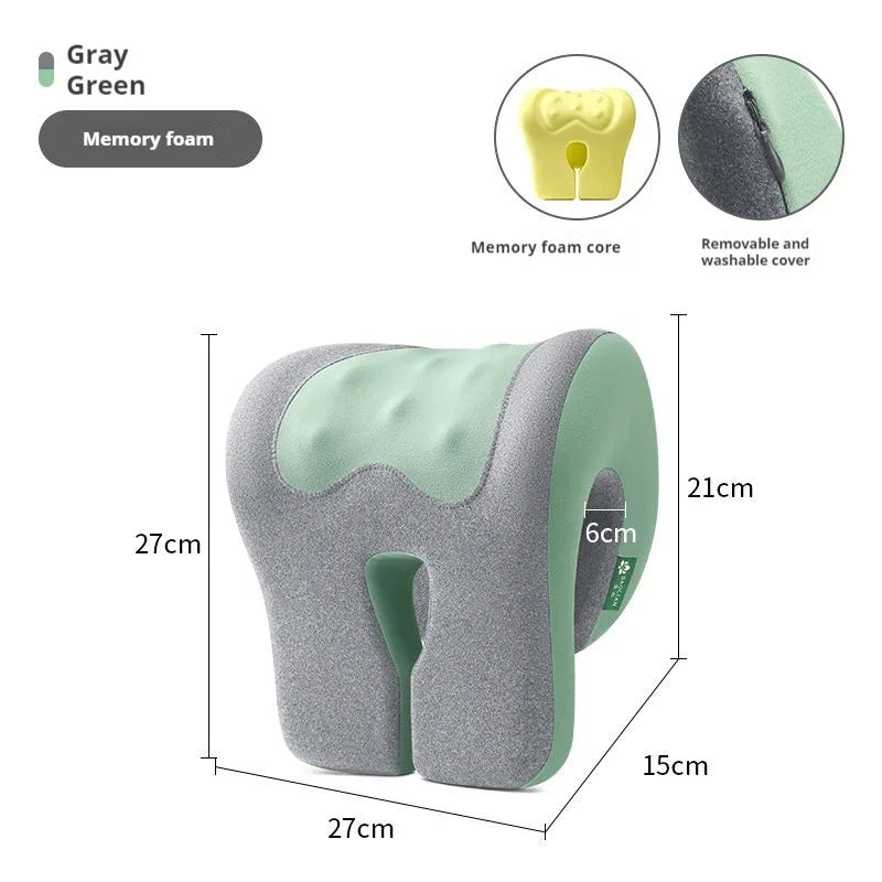 Office Chair Headrest Pillow Head Neck Shoulder Support Cushion Ergonomic Neck Pain Relief Memory Foam Travel Sleeping Pillow