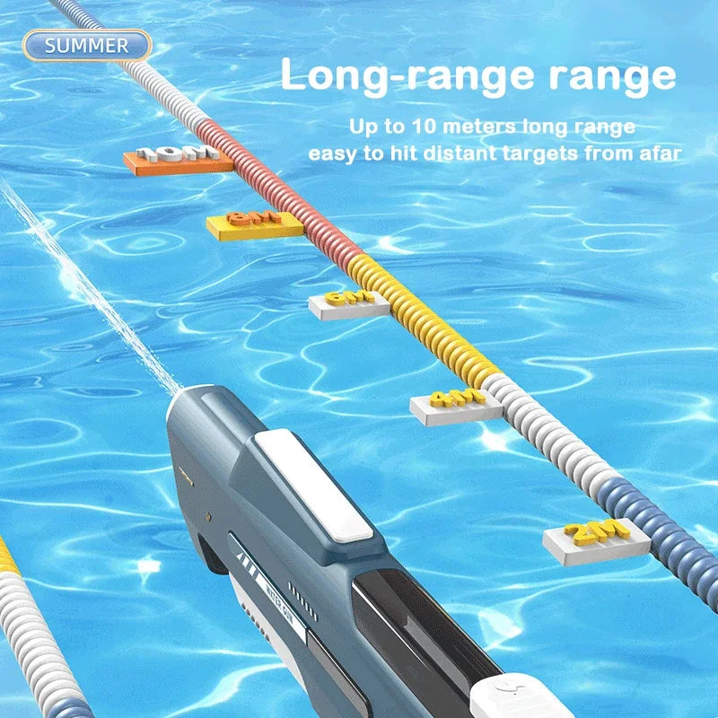 Powerful 1000ML Electric Water Gun Toy Automatic High Pressure Bursts Water Pistol Play Summer Outdoor Pool Toy for Boys Adults