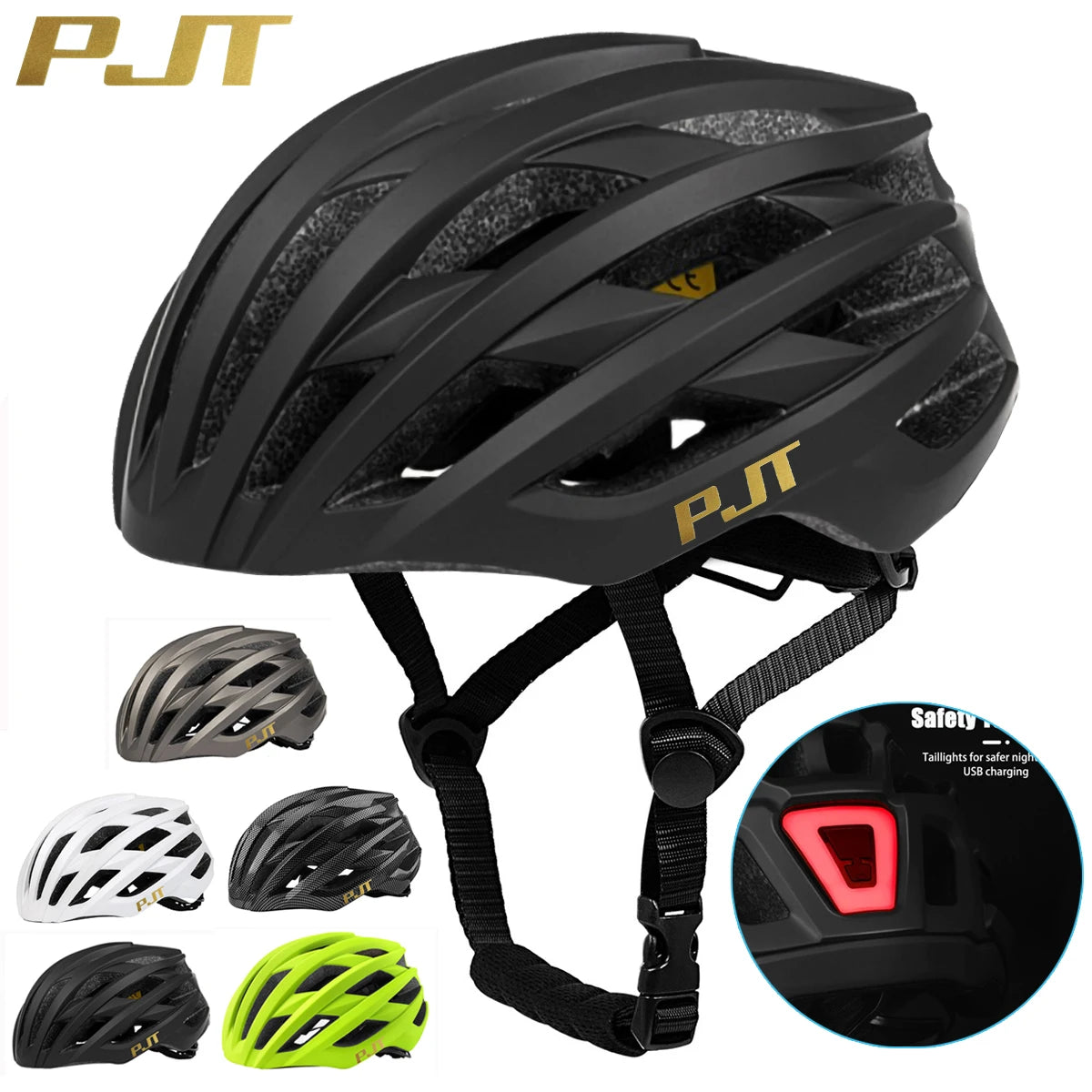 LED Light Helmet Road Mountain Bike, Helmet Ultra Light, Rechargeable