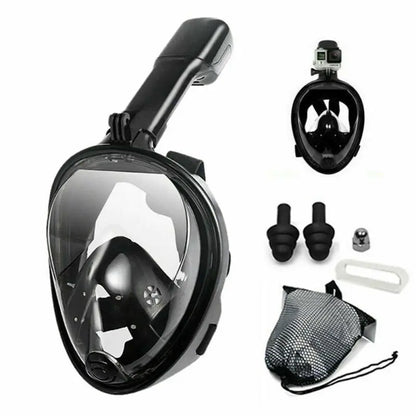 Full Face Diving Mask, Snorkeling Anti Fog, Swimming and Scuba Diving Respirator Mask Safe Breath for Kids & Adults