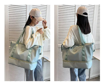 Large Capacity Sport Bag, with Dry / Wet Separation, Shoulder Bag for Fitness, Gym, Outdoor, Travel