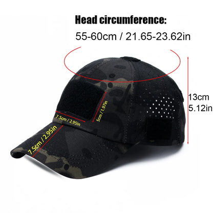 1/2pcs New Men Camouflage Baseball Cap Breathable Sunscreen Hat Outdoor Sports Hunting Hiking Camping Beach Fishing Sun Hat