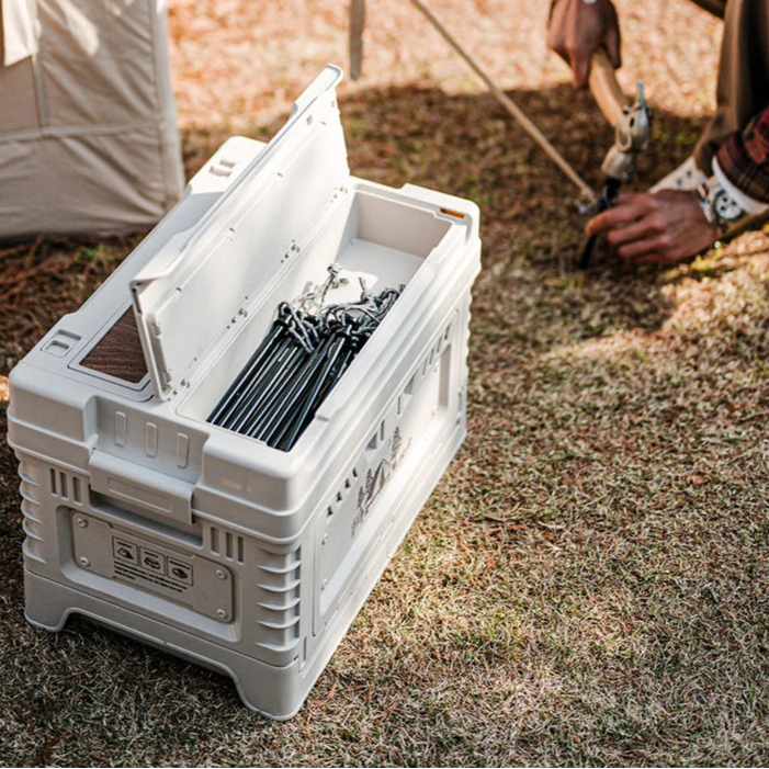 Naturehike Camping Box 60L Large Capacity Folding Storage Box 25L 30L 50L Home Bedside Table Outdoor Travel Picnic PP Sundry Box