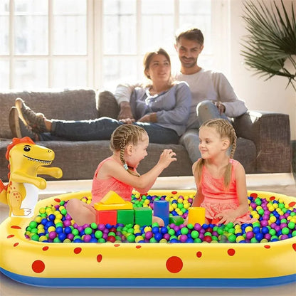 1.7m Inflatable Swimming Pool, Dinosaur Shape, PVC  Material, Outdoor Bath Lawn, Water Toy Inflatable Fountain