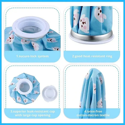 A cute cartoon cold and hot compress bag for repeated use in household water filled children's cooling ice packs