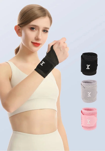 Breathable Wrist Support Brace for Gym / Work - Adjustable Compression Sleeve, Arthritis & Carpal Tunnel Relief