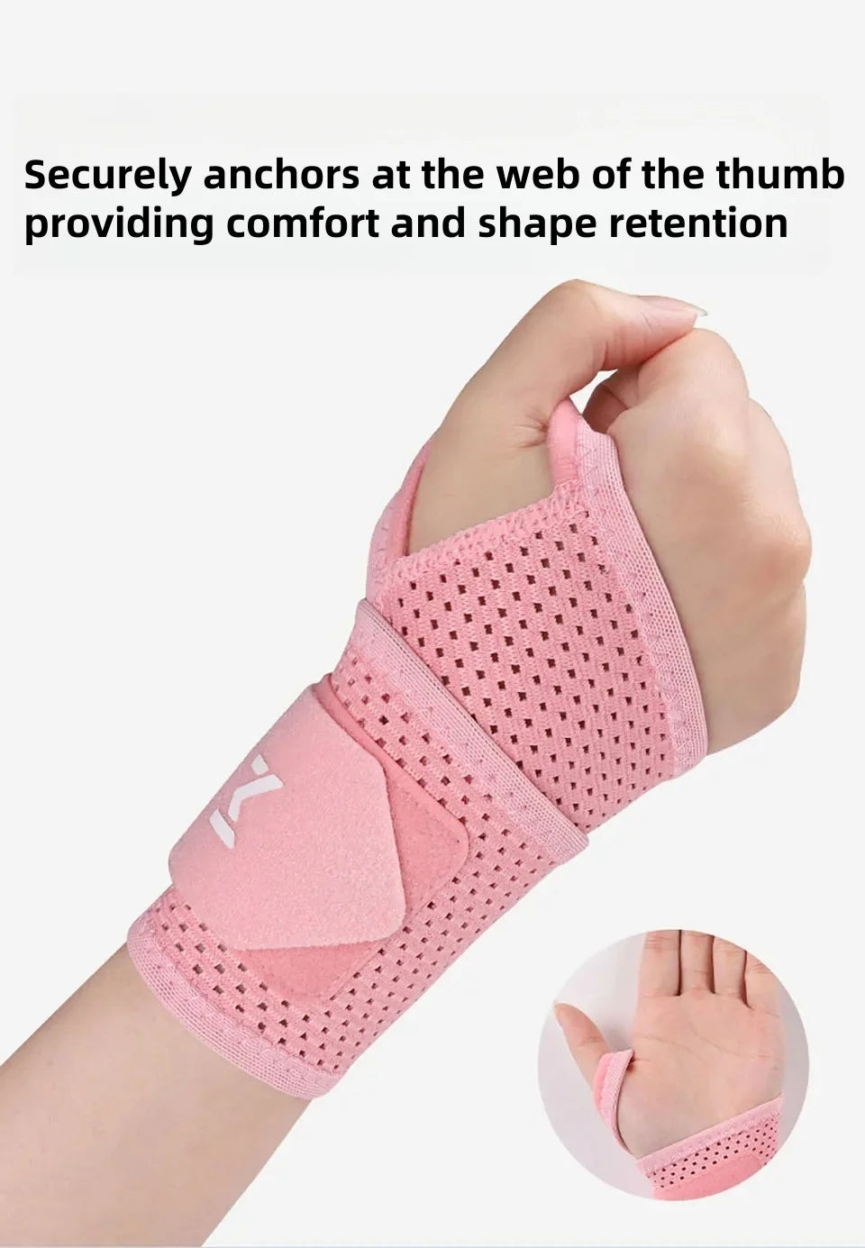 Breathable Wrist Support Brace for Gym / Work - Adjustable Compression Sleeve, Arthritis & Carpal Tunnel Relief
