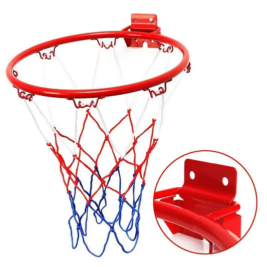 Indoor/Outdoor Wall Mounted Basketball Hoop with Net - Durable and Versatile Basketball Equipment