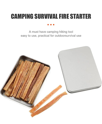 1box Fatwood Fire Starter Stick Outdoor Fire-making Tools Natural Firestarting Wood Sticks for Camping Hiking Emergency Survival