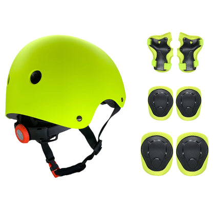 Kids 7 in 1, Helmet and Pads Set, Adjustable, Knee Pads Elbow Pads Wrist Guards for Scooter, Skateboard, Roller Skating, Cycling