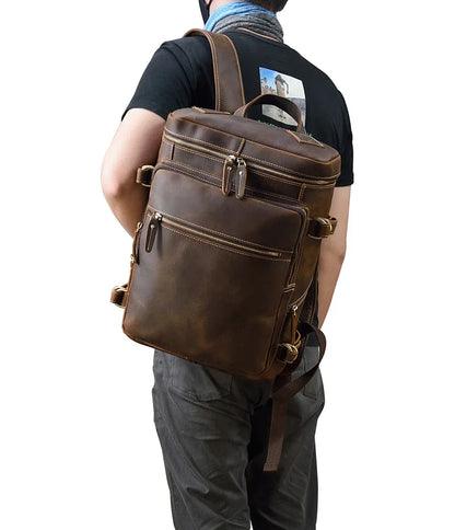 Large Leather Backpack Men Luxury Designer Laptop Bagpack for Man Backpack for School Bag Travel Backpack Bag Men's Daypack
