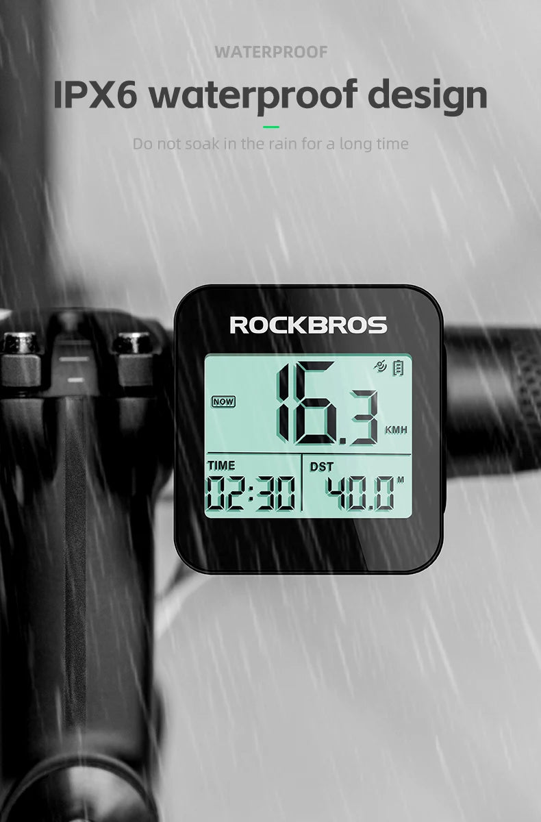 Speedometer Road Bike MTB IPX6 Waterproof Wireless Stopwatch Cycling Odometer, Bicycle Accessories