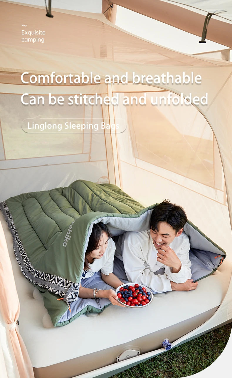 Naturehike L150 3 Season Sleeping Bags Ultralight Machine Washable Summer Sleeping Gear Outdoor Spliceable Camping Sleeping Bag