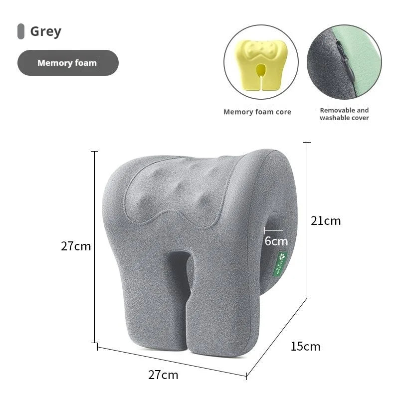 Office Chair Headrest Pillow Head Neck Shoulder Support Cushion Ergonomic Neck Pain Relief Memory Foam Travel Sleeping Pillow