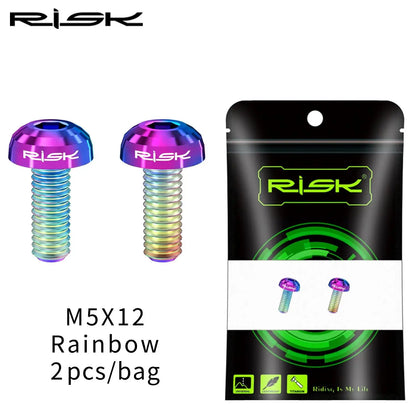 M5x12mm Titanium Alloy Bike Bottle Holder Screw Bicycle Water Bottle Cage Bolts Mountain Road Bike Accessories