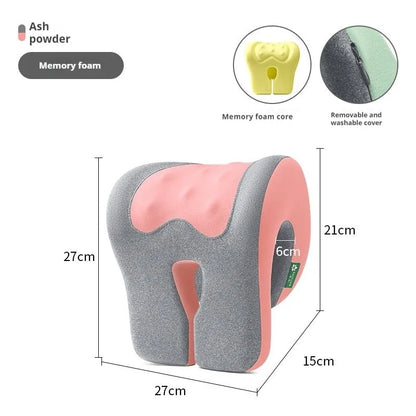 Office Chair Headrest Pillow Head Neck Shoulder Support Cushion Ergonomic Neck Pain Relief Memory Foam Travel Sleeping Pillow