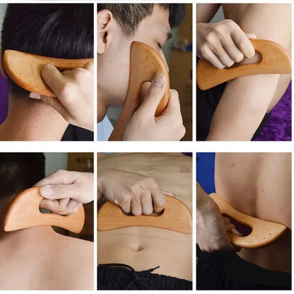 Wooden Gua Sha Tool Scraping Board Massage, Scraper Body Massage Therapy Tool