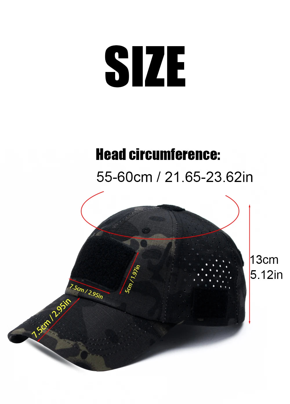 1/2pcs New Men Camouflage Baseball Cap Breathable Sunscreen Hat Outdoor Sports Hunting Hiking Camping Beach Fishing Sun Hat