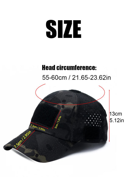 1/2pcs New Men Camouflage Baseball Cap Breathable Sunscreen Hat Outdoor Sports Hunting Hiking Camping Beach Fishing Sun Hat