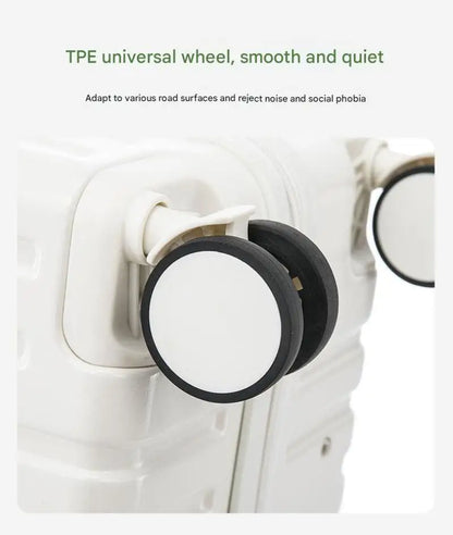 Luggage Large Capacity Trolley Case Universal Wheel Handheld Travel Suitcase Front Open Boarding Box Usb Charging Trolley Case