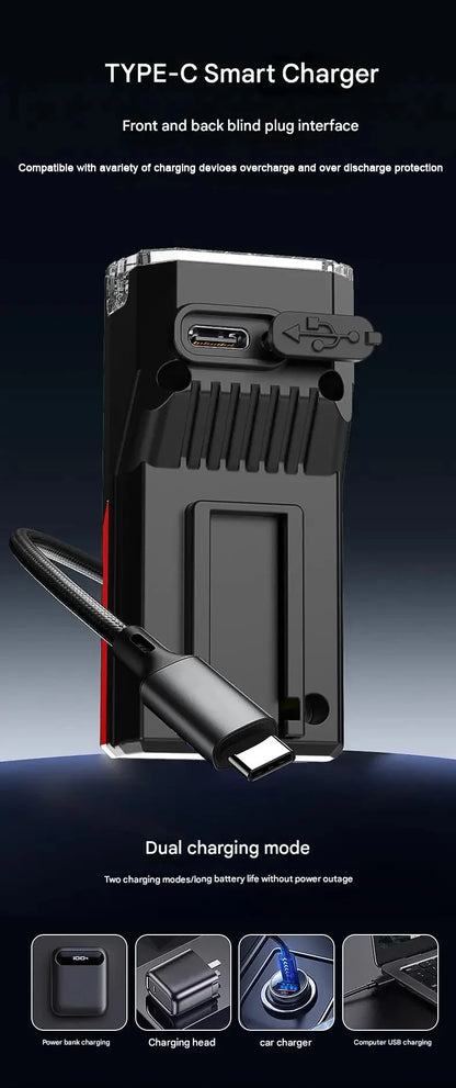 Solar Charging Bicycle Front Light, Wide-Angle 3 LED Headlight MTB Road Bike Flashlight Easy to Install