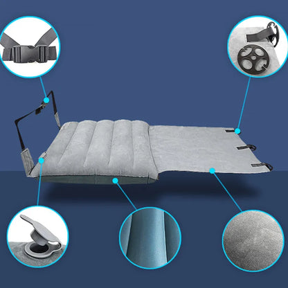 Adjustable Travel Pillow, with Inflatable Seat Cover, Foot Resting Pillow When Traveling by Train, Bus & Plane