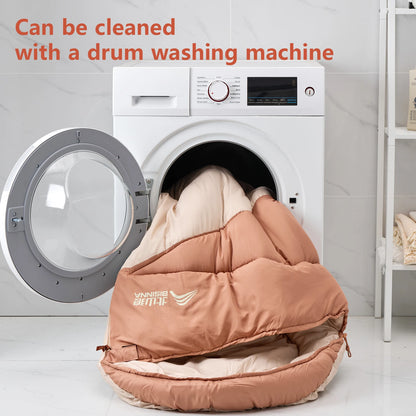 BISINNA Camping Sleeping Bag Ultralight 4 Season Warm Envelope Backpacking Cotton Sleeping Bag for Outdoor Traveling Hiking