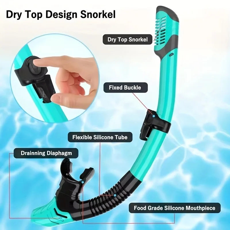 Professional Diving Scuba Mask Anti Fogging Dry Snorkeling Scuba Dive Glasses Seal Diving Tempered Glass Mask Goggles Men Women