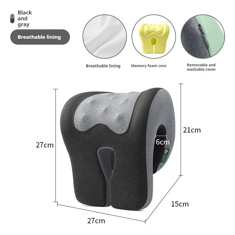 Office Chair Headrest Pillow Head Neck Shoulder Support Cushion Ergonomic Neck Pain Relief Memory Foam Travel Sleeping Pillow