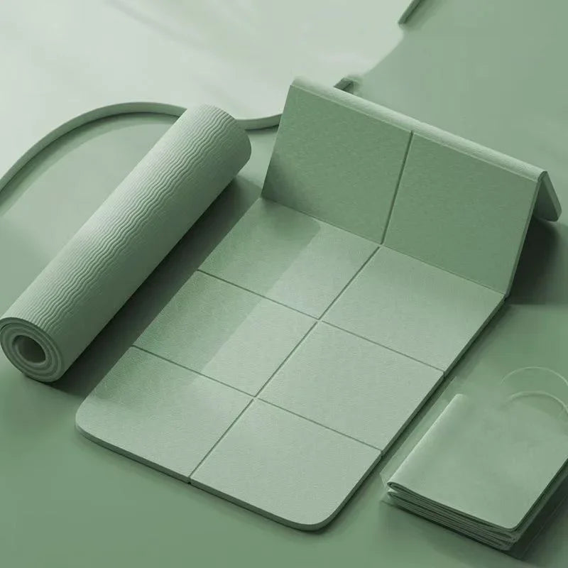 180cm x 57cm x 0.4cm TPE Folding Mat, Non-Slip, Shock-Absorbent Noise, for Home / Travel / Fitness / Exercise