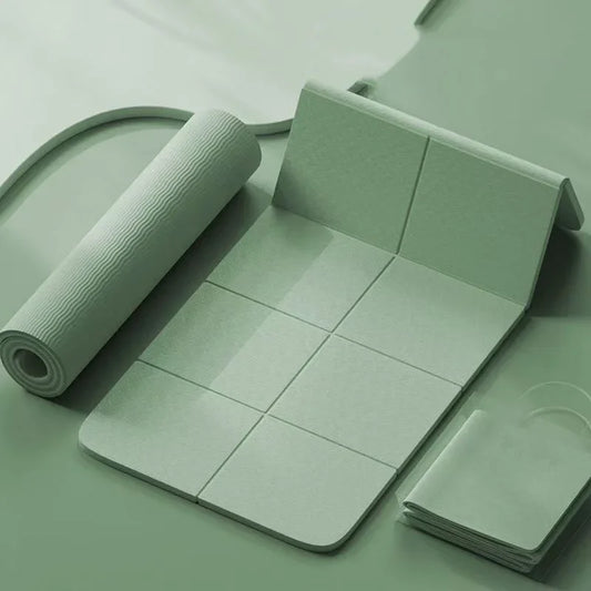 180cm x 57cm x 0.4cm TPE Folding Mat, Non-Slip, Shock-Absorbent Noise, for Home / Travel / Fitness / Exercise