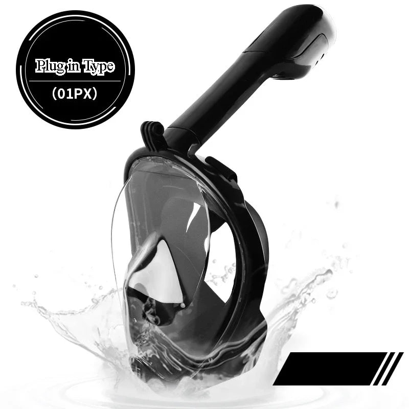Full Face Diving Mask, Snorkeling Anti Fog, Swimming and Scuba Diving Respirator Mask Safe Breath for Kids & Adults