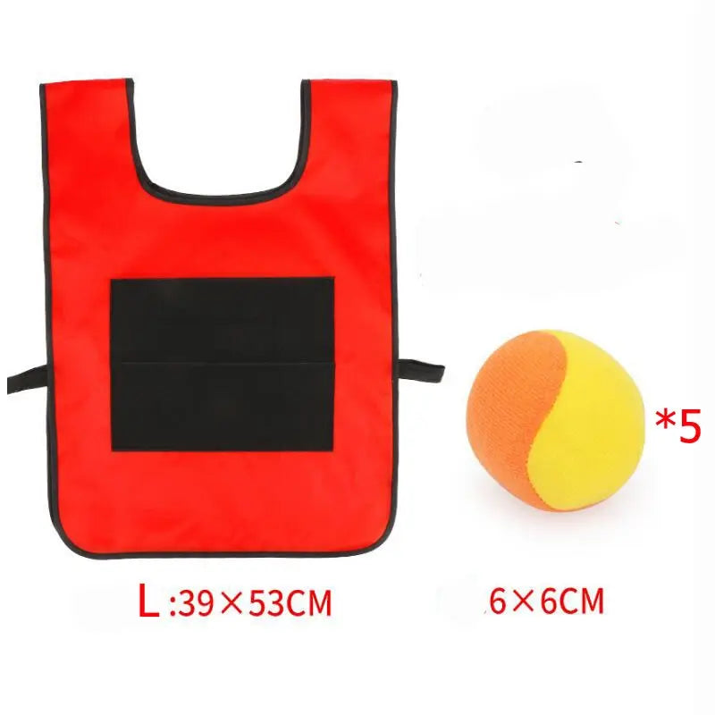 Outdoor Sport Game, Waistcoat With Sticky Ball Throwing, Kids Sport Toy