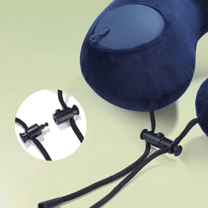 U-Shaped Comfortable Self-inflating Air Pillow Neck Support Inflatable Airplane Travel Neck Pillow Inflatable Sleeping Pillow